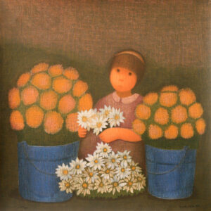 <b>Antonio González Orozco </b> <br>  Margaritas <br>56x56 cm<br>