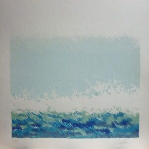 <b>Enrique Cattaneo </b> <br>  La ola <br>25x25 cm<br>