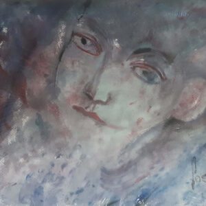 <b>Zacarías Paez </b> <br>  Rostro gris <br>50x70 cm<br>