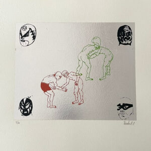 <b>Cristian Pineda </b> <br>  Parejas de luchadores <br>34x37.5 cm<br>
