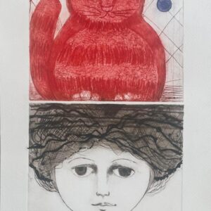 <b>Leticia Tarragó </b> <br>  Gato rojo <br>48.6x26.6 cm<br>