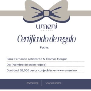 <b>Certificado de regalo </b> <br>  Certificado de regalo $2,000 <br>8x10 cm<br>